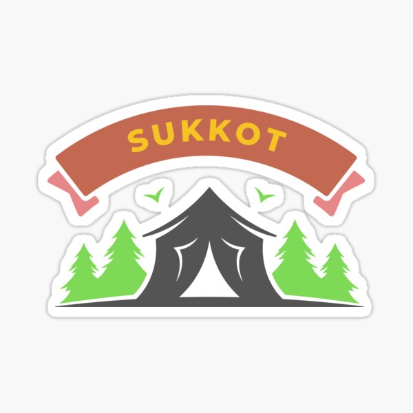 Camping for Sukkot Sticker