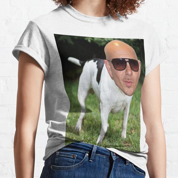 pitbull white shirt