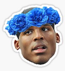 Flower Crown Cam Newton Sticker