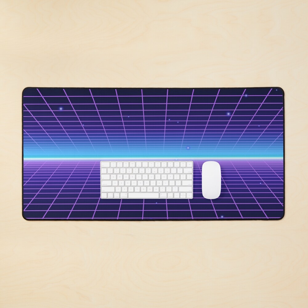 Future Synthwave Horizon Mouse Pad
