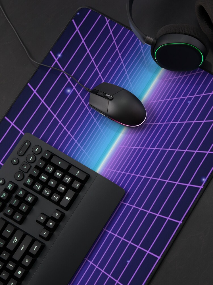 Alternate view of Future Synthwave Horizon Mouse Pad