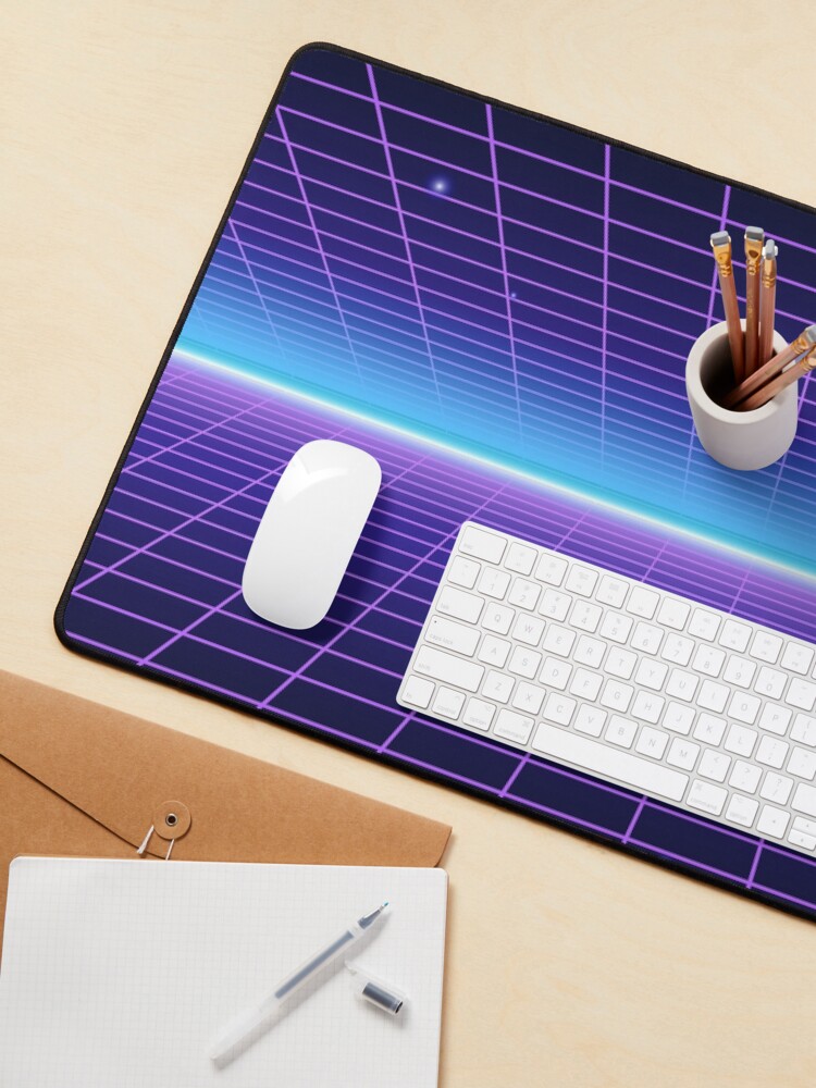 Alternate view of Future Synthwave Horizon Mouse Pad