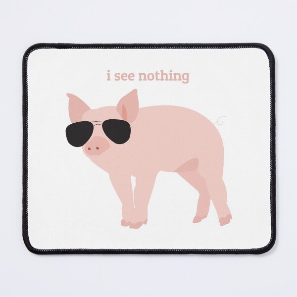Item preview, I See Nothing - Pig Wearing Sunglasses Design designed and sold by idovedesign.
