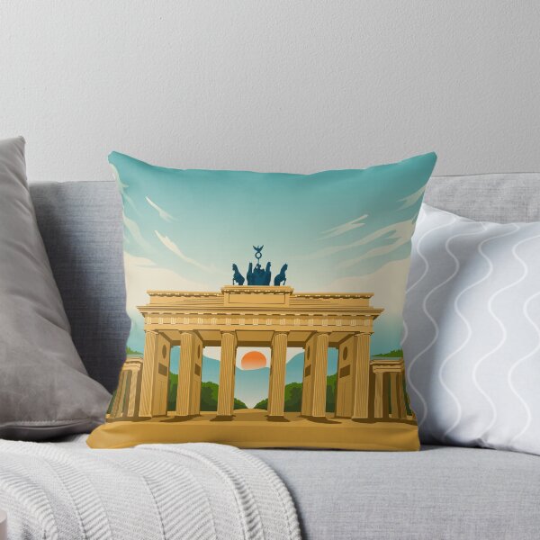 Item preview, Berlin Germany Brandenburg Gate Vintage Travel Poster designed and sold by Stadify.