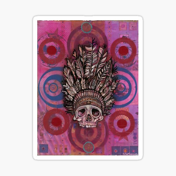 Item preview, Pink Indian Skull  designed and sold by DajourGarro.
