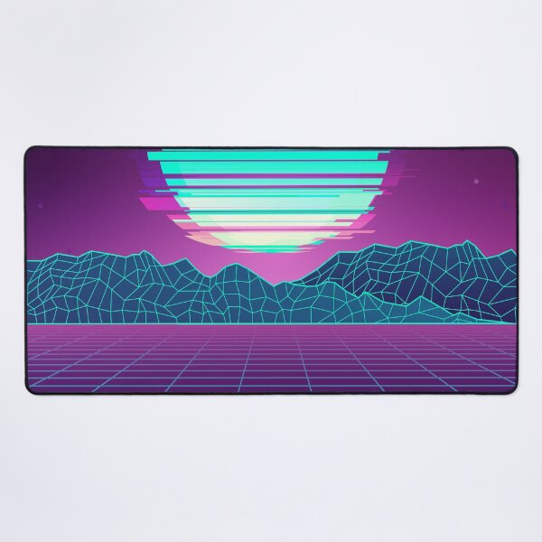 80's Glitch of the Future Aesthetics Desk Mat