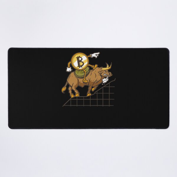 Item preview, Bitcoin Riding The Trend Crypto Blockchain Trader Bull Art designed and sold by OskarKronberger.