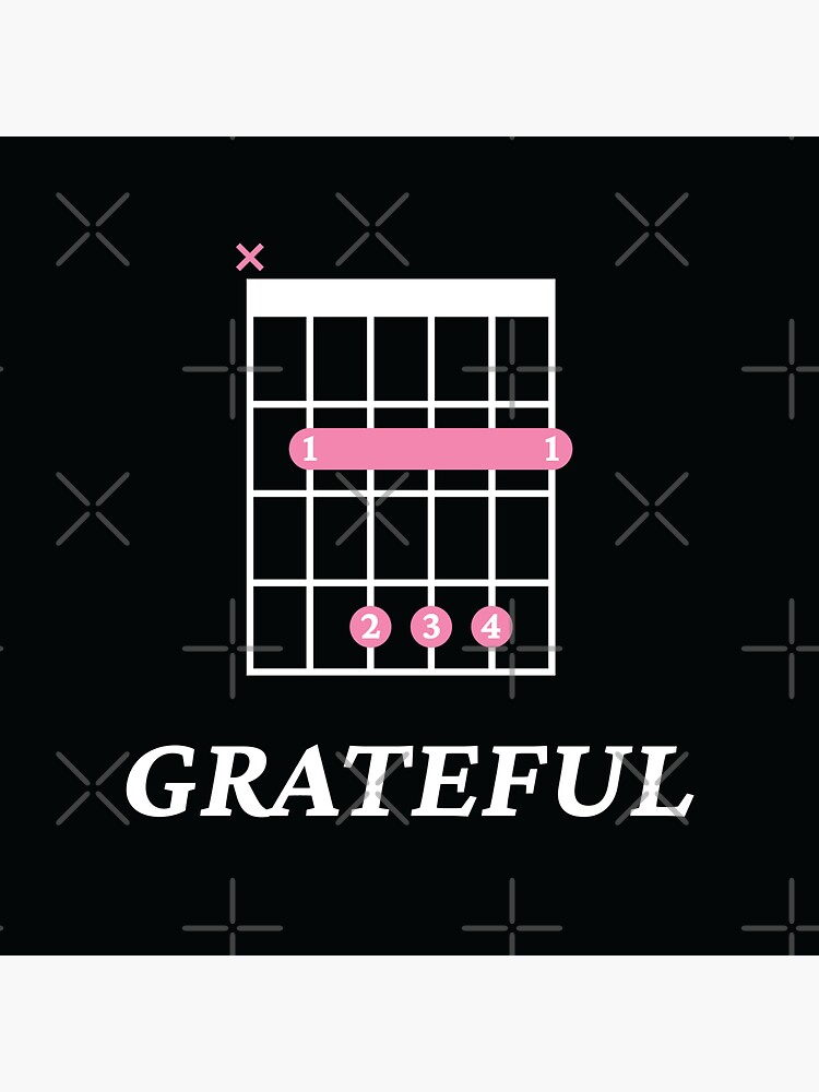 "B Grateful B Guitar Chord Tab Dark Theme" Sticker For Sale By ...