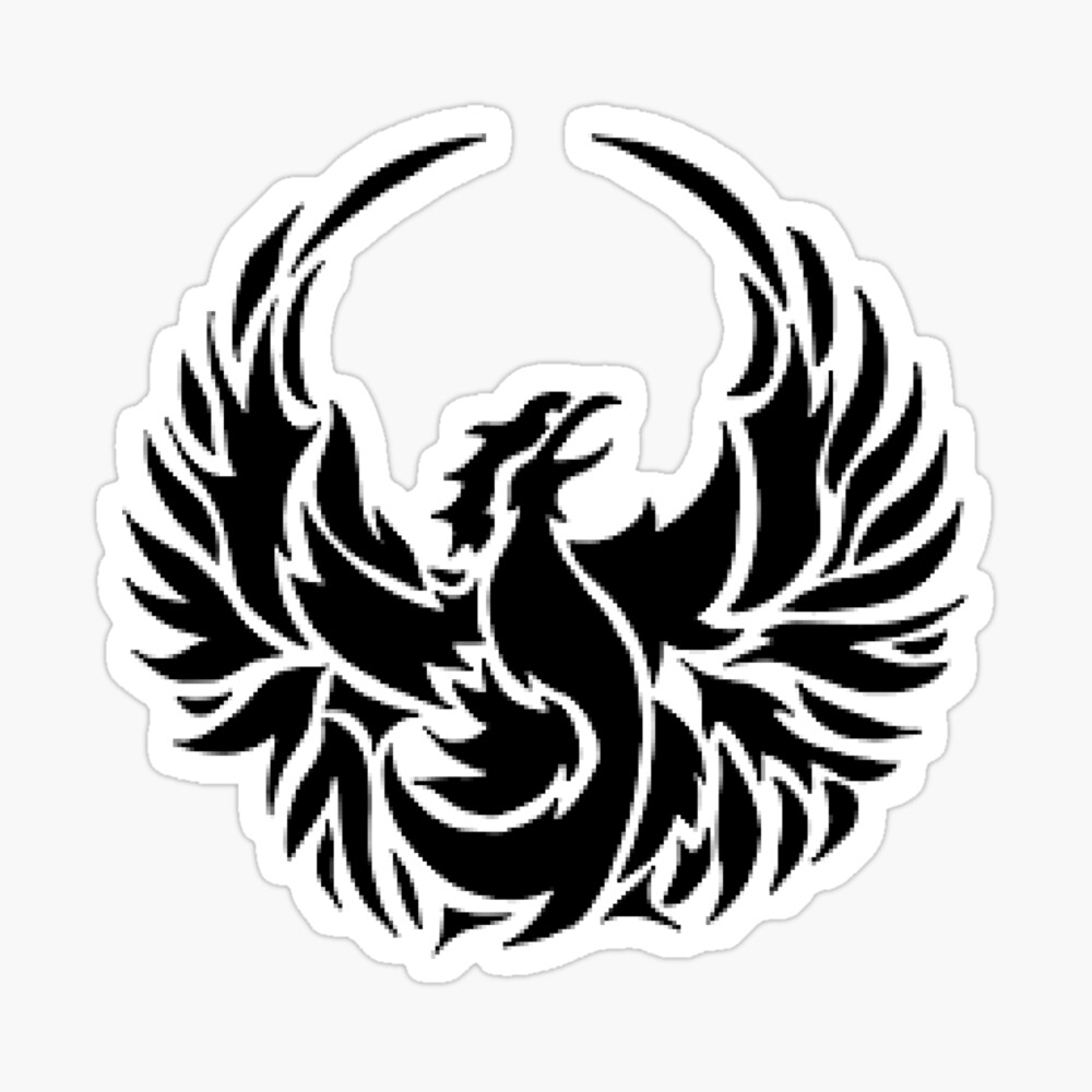 Cahier A Spirale Phoenix Noir Par Dyseed Redbubble