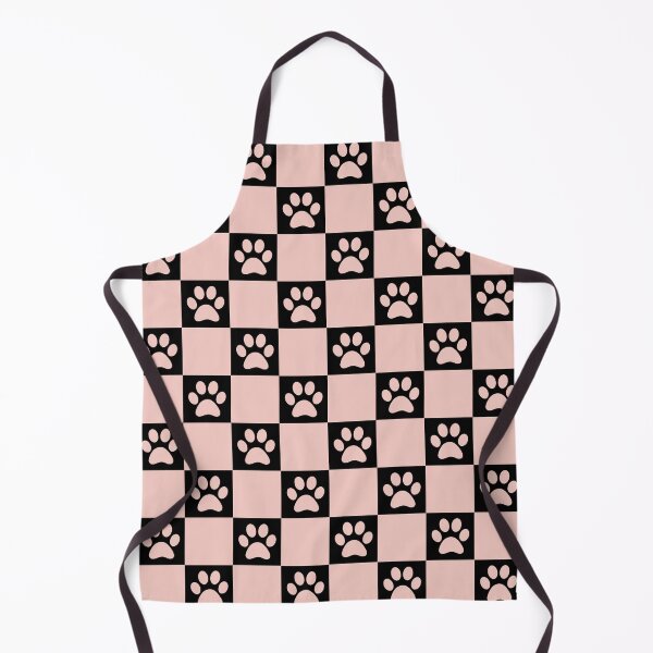 Item preview, Checkered baby Pink and black dog paw print pattern 2 | Cute Gifts for dog mom, dog dad, dog lover and dog owner designed and sold by Violet Treasures.