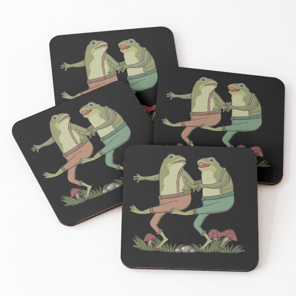 Item preview, Cottagecore Aesthetic Dancing Frogs Lover Cute Mushrooms Retro Art Design  designed and sold by alenaz.
