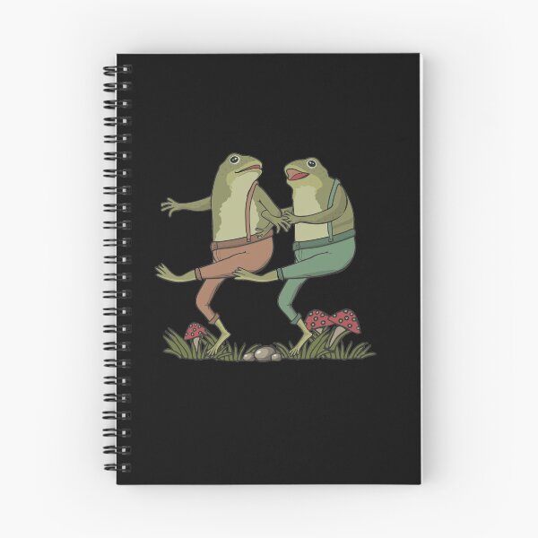 Item preview, Cottagecore Aesthetic Dancing Frogs Lover Cute Mushrooms Retro Art Design  designed and sold by alenaz.