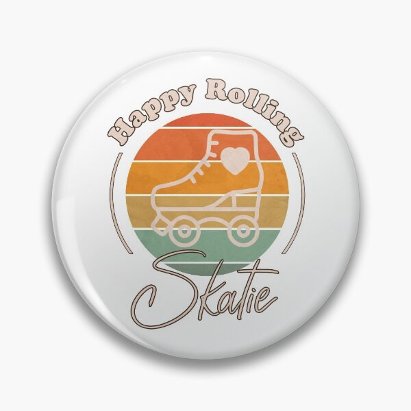 Item preview, Happy Rolling Retro Rainbow Roller Skating Design with Skatie Logo designed and sold by Skatieuk.