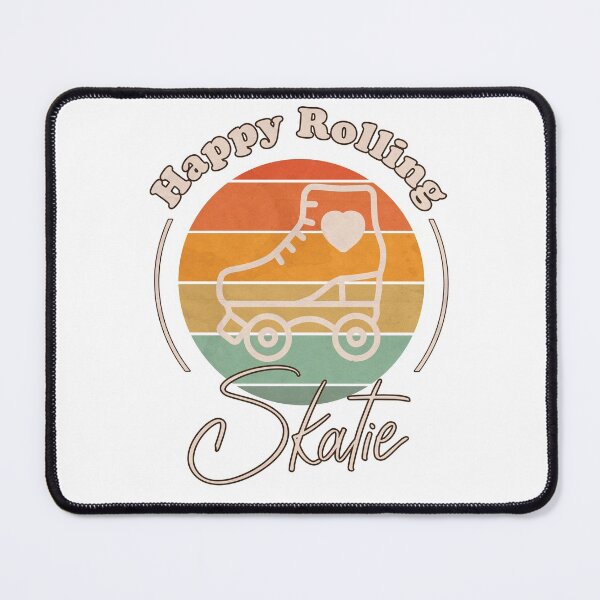 Item preview, Happy Rolling Retro Rainbow Roller Skating Design with Skatie Logo designed and sold by Skatieuk.