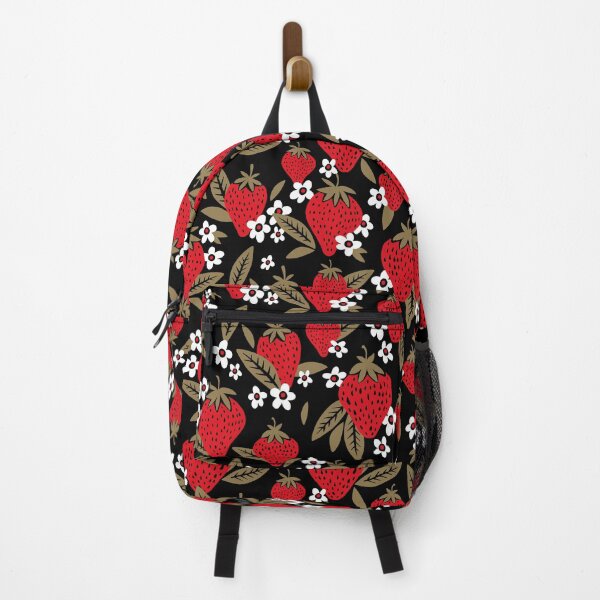 Item preview, Strawberry Blooms – Black & Gold designed and sold by Cat Coquillette.