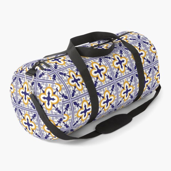 Item preview, Moroccan Tile Pattern - Yellow and Blue - Block Print Design, simple pattern designed and sold by SemDesigns1.