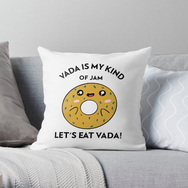Custom Vada Pav Funny Throw Pillow By Vanotees - Artistshot