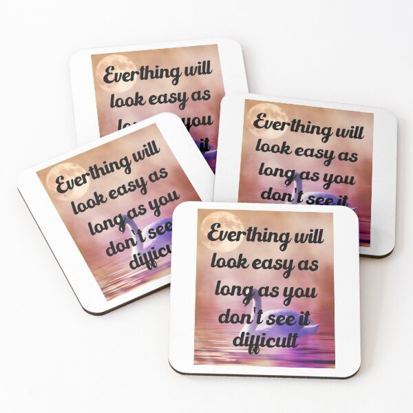 Item preview, Everthing Will Look Easy As Long As You Don't See It Difficult Best Motivational Quote Gift designed and sold by medbdj.
