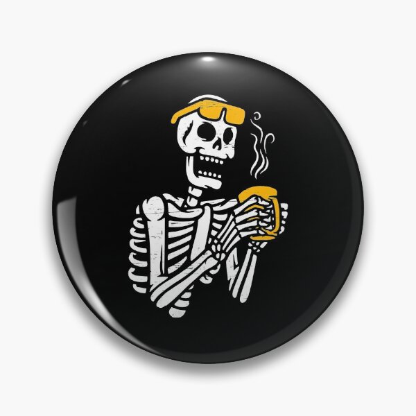 Item preview,  Skeleton Drinking Coffee Skull Halloween designed and sold by JaniceRuthArts.