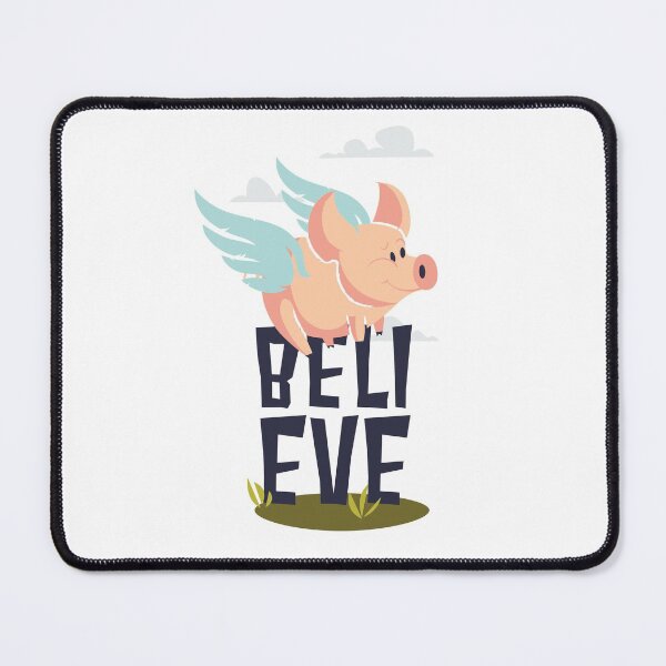 Item preview, Believe Pigs Fly - Funny Illustration designed and sold by Studio  Six.