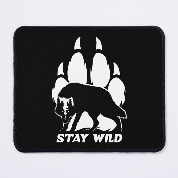 Item preview, Wolf Silhouette and Paw - Stay Wild designed and sold by TMBTM.