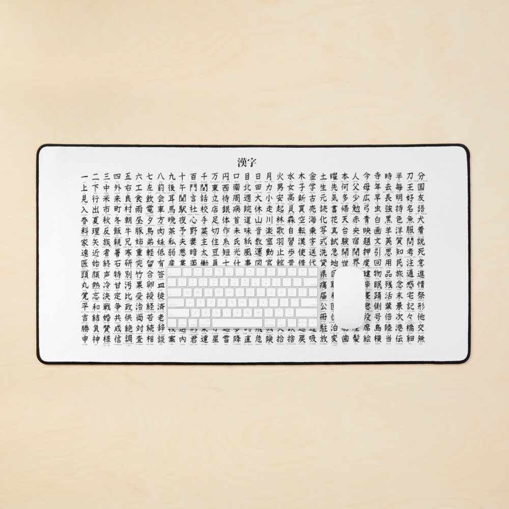Kanji Chart Meanings White Mouse Pad By Kanjisetas Redbubble Kanji Chart Meanings White Mouse Pad By Kanjisetas Redbubble