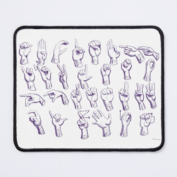 Item preview, Signlaguage alphabet with brail Norwegian designed and sold by ADrawerInPurple.