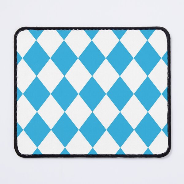 Item preview, White and Blue Lozenge Harlequin pattern designed and sold by TMBTM.