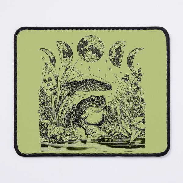 Item preview, Cute Cottagecore Frog with Mushroom and Moon: A Witchy Vintage Pastel Green Aesthetic Infused with Dark Academia, Goblincore Witchcraft, Emo Grunge Fantasy, and Fairycore Toadstool Pond designed and sold by MinistryOfFrogs.
