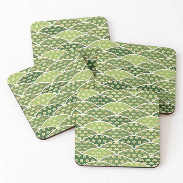 Item preview, Japanese pattern green designed and sold by OtterFactory.