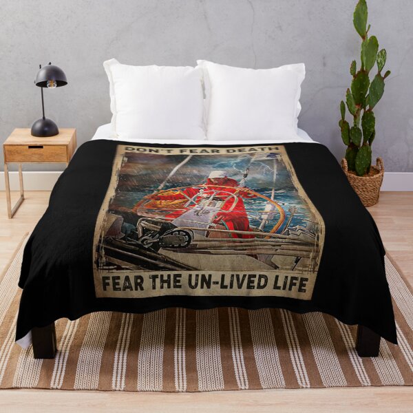 Item preview, Don't Fear Death Fear The Un-Lived Life - Storm Ocean - Captain Steers Ship designed and sold by MagicatcoArt.