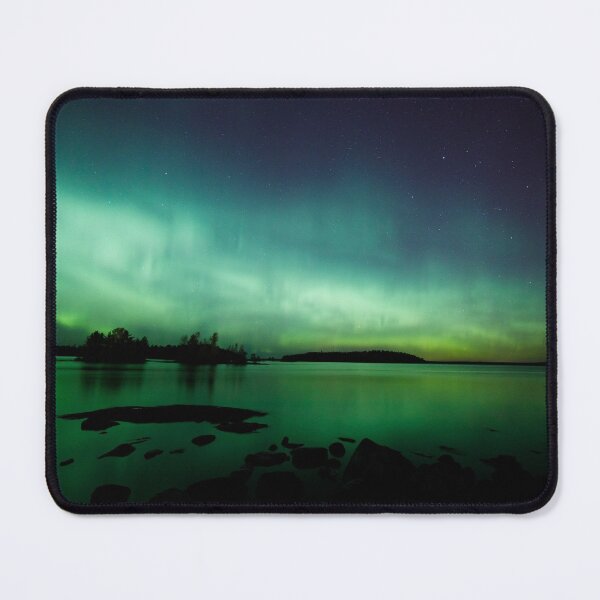Item preview, Beautiful northern lights over lake designed and sold by Juhku.