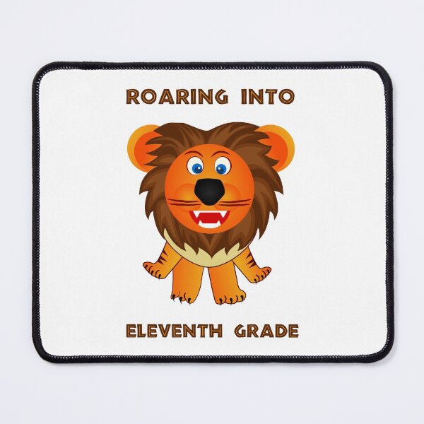 Item preview, Roaring Into Eleventh Grade (Cartoon Lion) designed and sold by TimespunThreads.