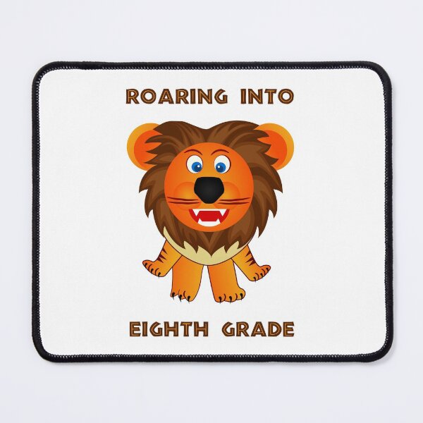 Item preview, Roaring Into Eighth Grade (Cartoon Lion) designed and sold by TimespunThreads.