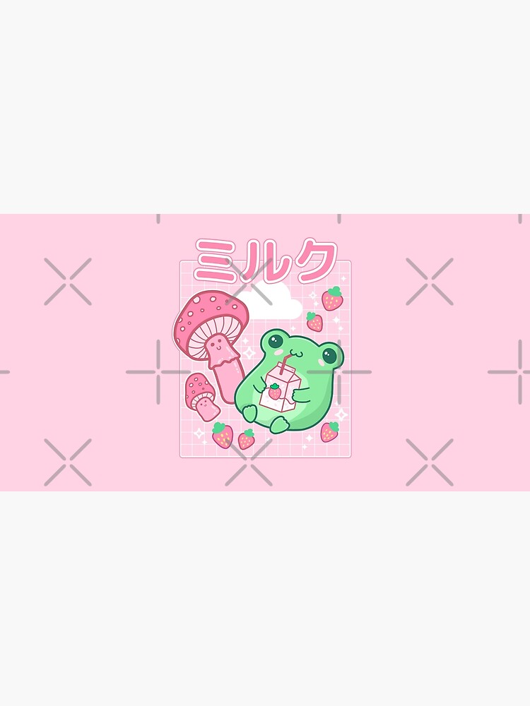 Kawaii fraise lait chat japonais chibi chaton g' Autocollant