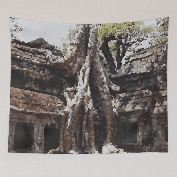 Item preview, CAMBODIA Siem Reap Ta Prohm Temple Horizontal designed and sold by VoyageVectors.