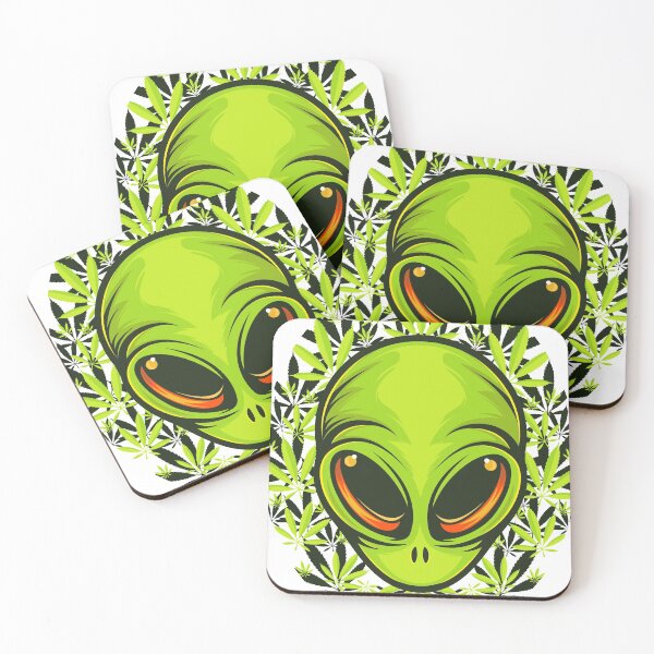 Item preview, Alien Face with Cannabis Classic T-Shirt designed and sold by SLSandaruwan.