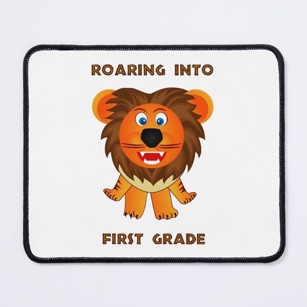 Item preview, Roaring Into First Grade (Cartoon Lion) designed and sold by TimespunThreads.