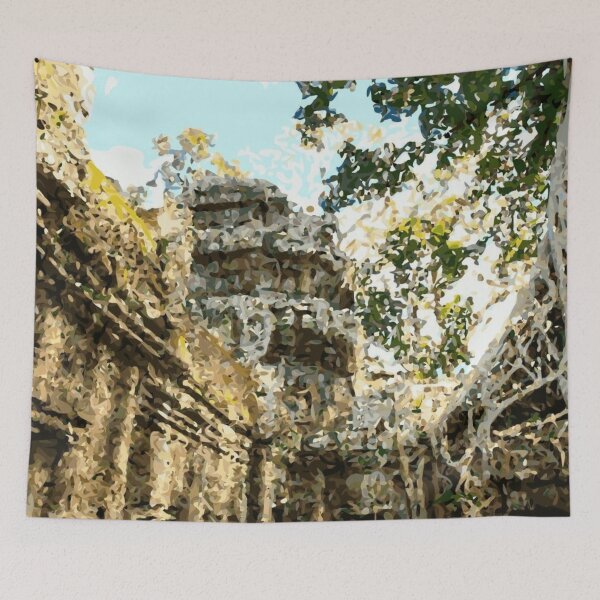 Item preview, CAMBODIA Siem Reap Angkor Thom Temple Tree designed and sold by VoyageVectors.