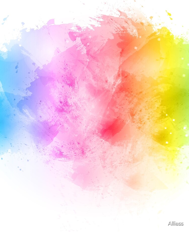 Rainbow abstract artistic watercolor splash background