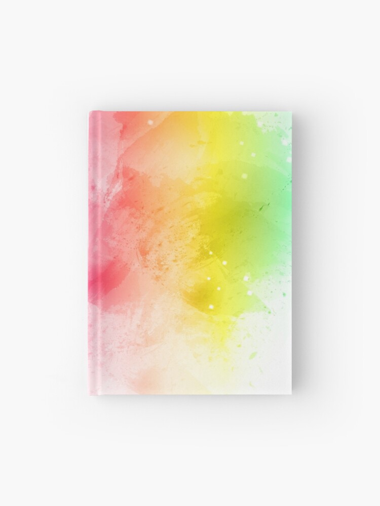 Rainbow Abstract Artistic Watercolor Splash Background Hardcover