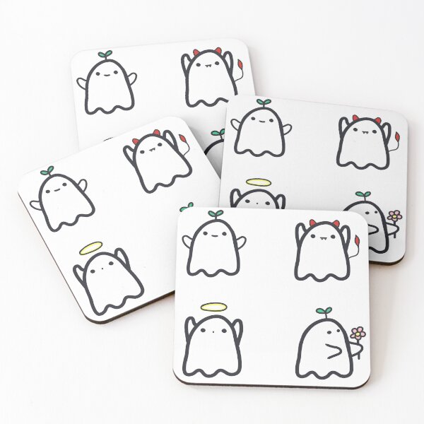 Artikelvorschau, cute four ghost stickerpack entworfen und verkauft von moonbean-art.