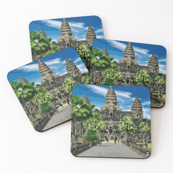Item preview, CAMBODIA Siem Reap Ankor Wat Front designed and sold by VoyageVectors.