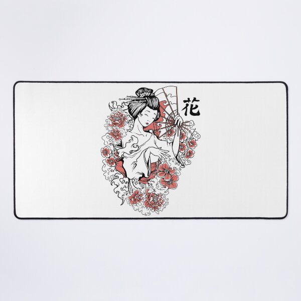 Aperçu de l'œuvre Style d'art japonais Geisha Sakura Cherry Blossom créée et vendue par dibeja.