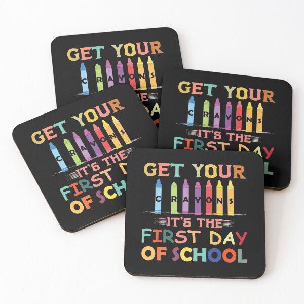 Item preview, GET YOUR CRAYONS IT'S THE FIRST DAY OF SCHOOL  designed and sold by amishacreates.