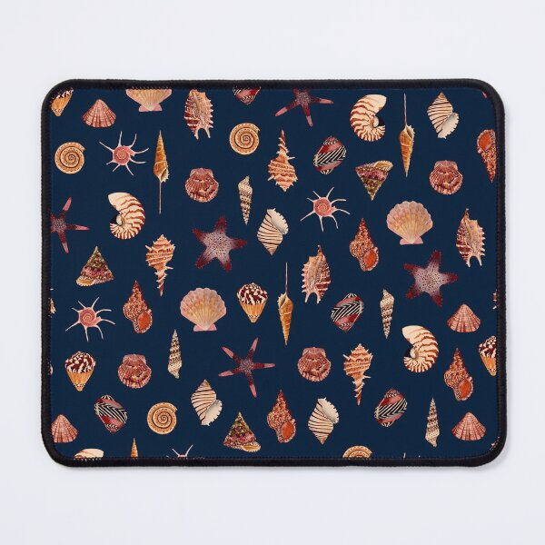 Item preview, SEASHELL PATTERN (vintage vibes-navy) designed and sold by BEATRIZ ABAITUA.