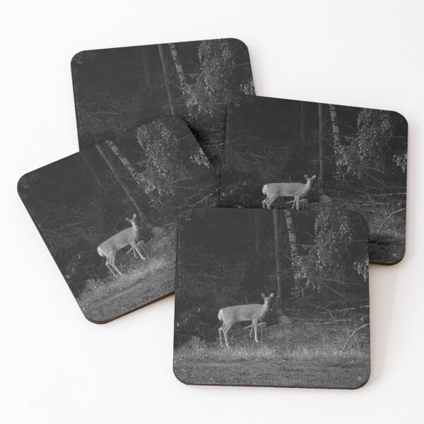Item preview, Is there a danger or not. White-tailed deer bw designed and sold by Jouko Lehto Photography.