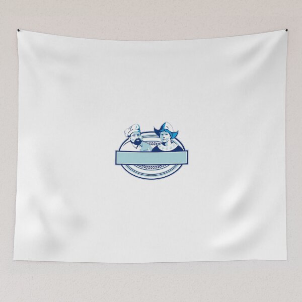 Item preview, Baker and Dutch Lady Banner Oval Retro designed and sold by patrimonio.