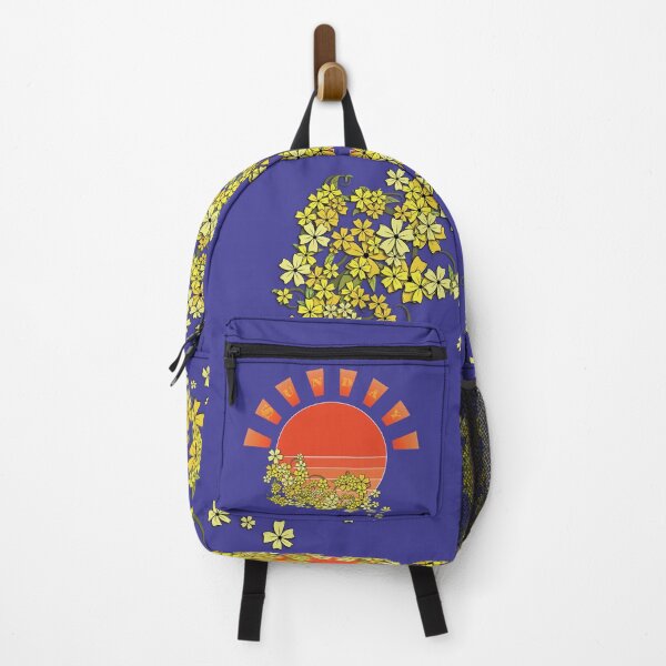 Item preview, Sunny Sunday Sunset with Summer Flower Vine on Blue designed and sold by Karen McFarland.