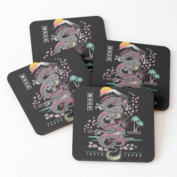 Item preview, Japanese Tokyo Dragon Asian inspired Neon retro 80’s style designed and sold by TERRYCOXSHOP.